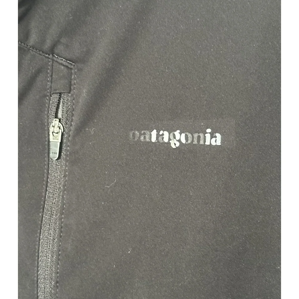 Patagonia Worn Wear Men's Large Wind Shield Jacket Black Full Zip Hiking Outdoor